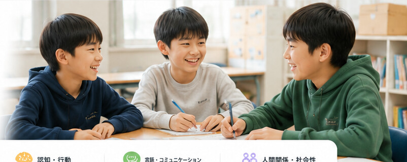 学習活動に取り組む小学生・中学生年代の子どもたち